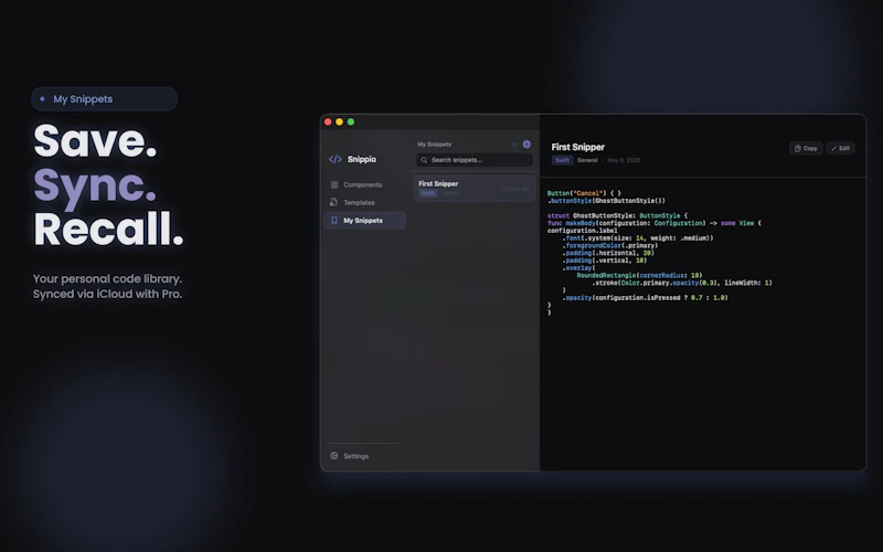 Snippio - Dev Components screenshot 2
