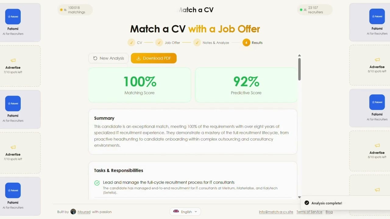 Match a CV gallery image