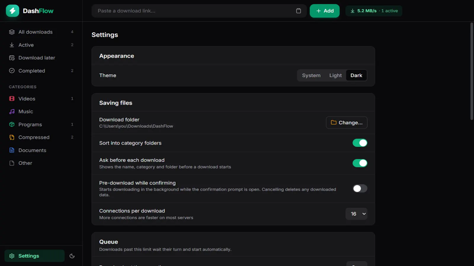 Modern and simpler IDM alternaitve screenshot 3