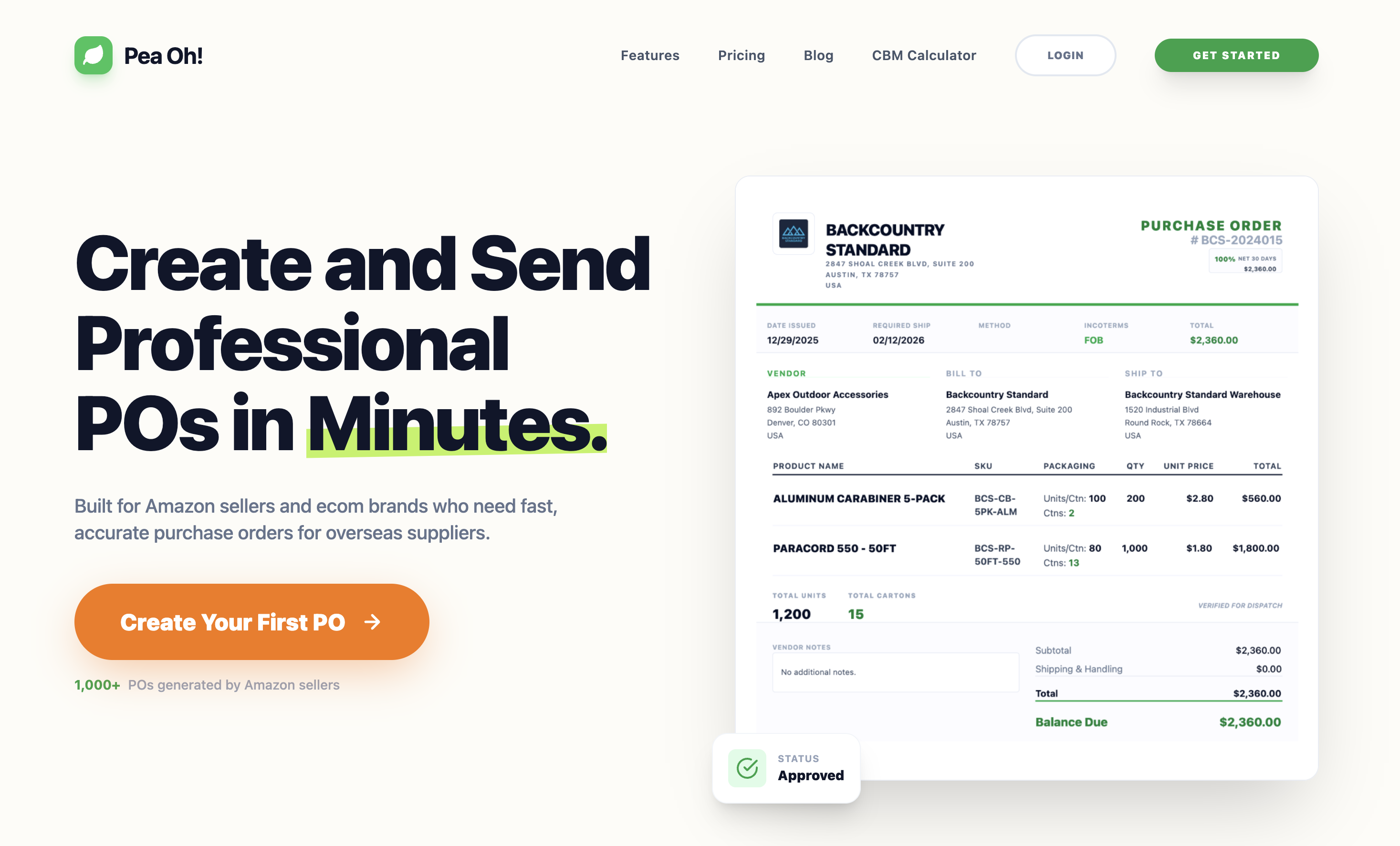 Pea Oh! - Fast Purchase Orders gallery image