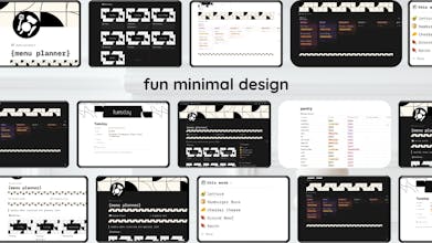 menu planner notion template gallery image