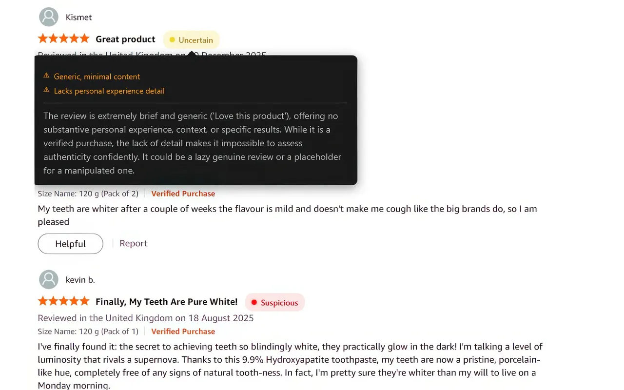 Review Radar for Amazon gallery image