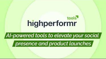 Highperformr Tools Logo mit dem Slogan: Verbessern Sie Ihre digitale Präsenz und steigern Sie die Effizienz.