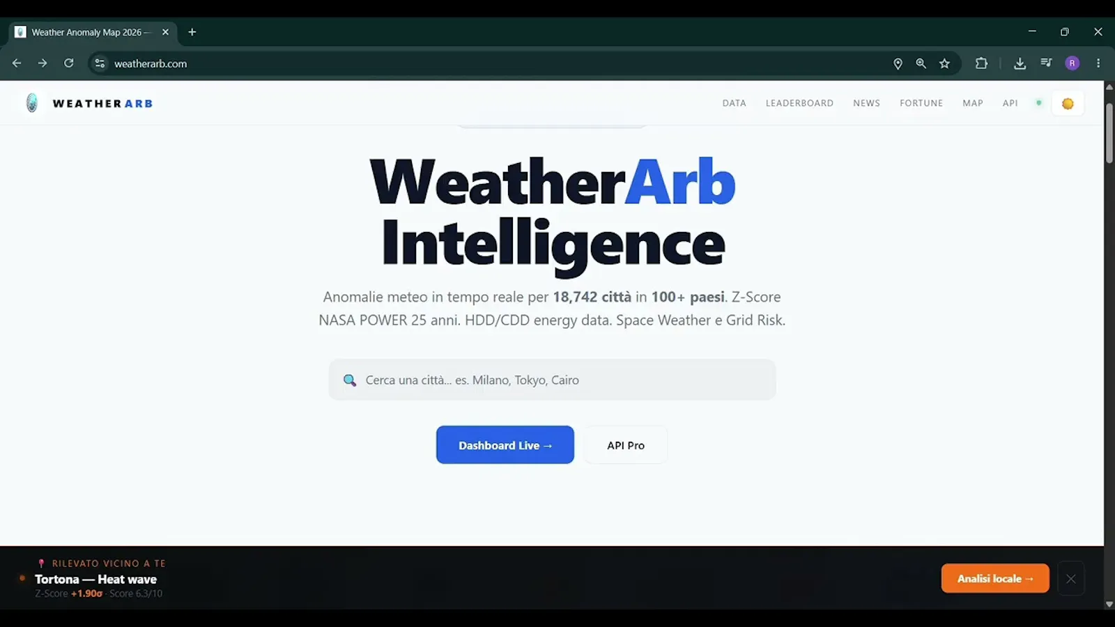 WeatherArb screenshot 1 (video preview)