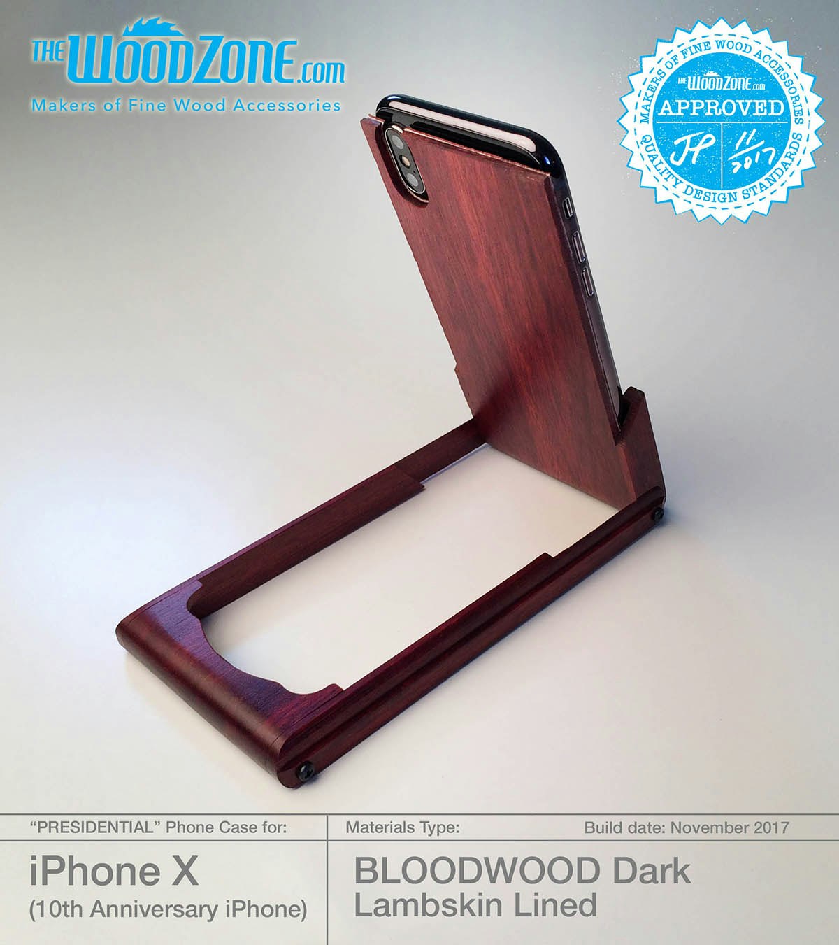 The Presidential Edition Luxury Phone Case hand made in Exotic Hardwood gallery image