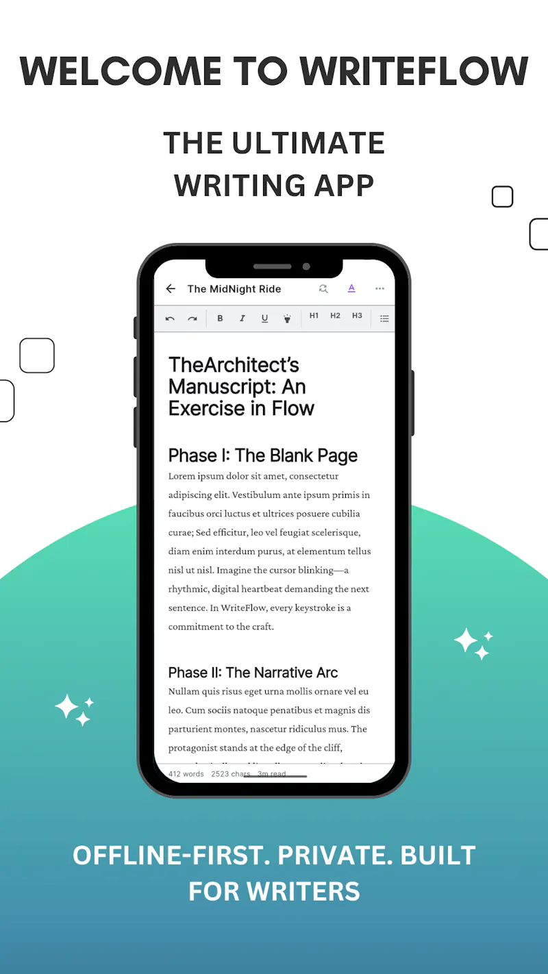 WriteFlow: Focused Writing App screenshot 4