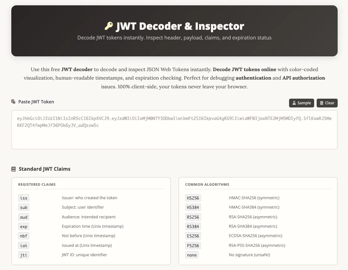 JWT Decoder & Inspector gallery image