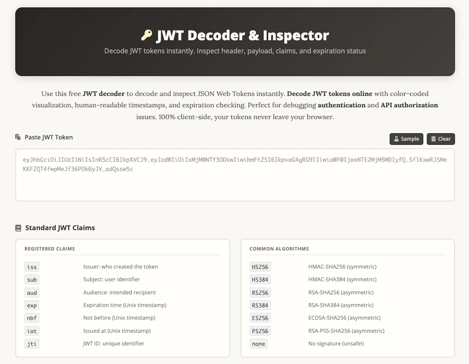 JWT Decoder & Inspector screenshot 2