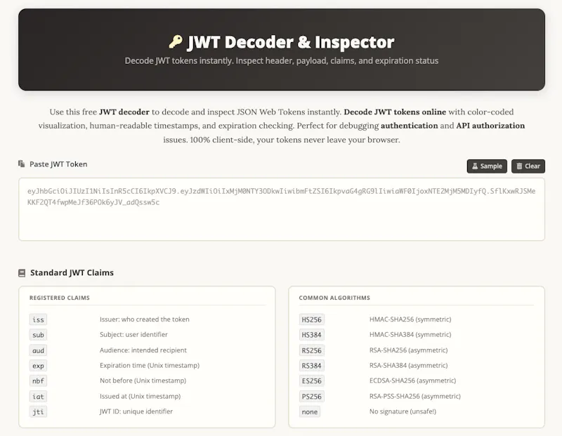 JWT Decoder & Inspector screenshot 2