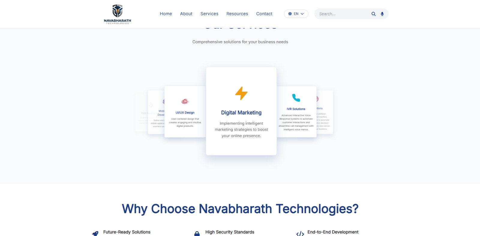 Navabharath Technologies - Screenshot 3 showing product features and functionality