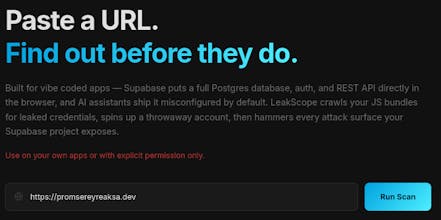 LeakScope — Supabase Security Auditor gallery image