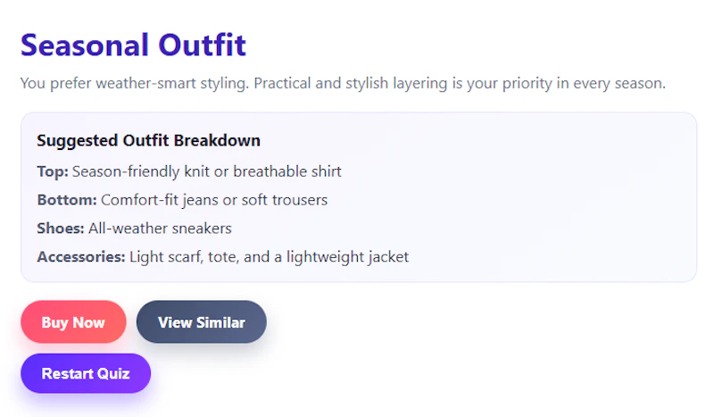 Outfit Styling Suggestion Tool screenshot 2