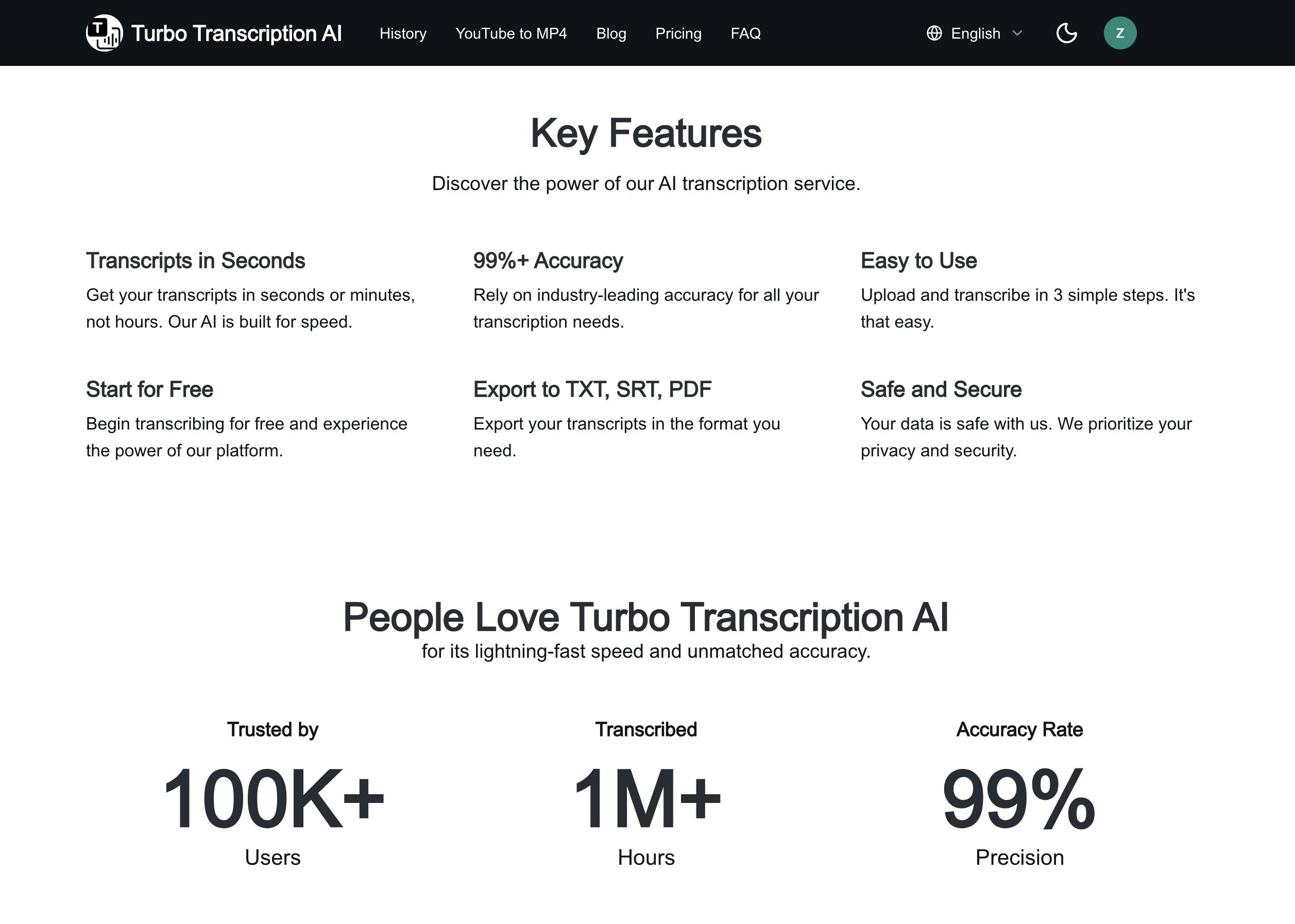 Turbo Transcription AI gallery image