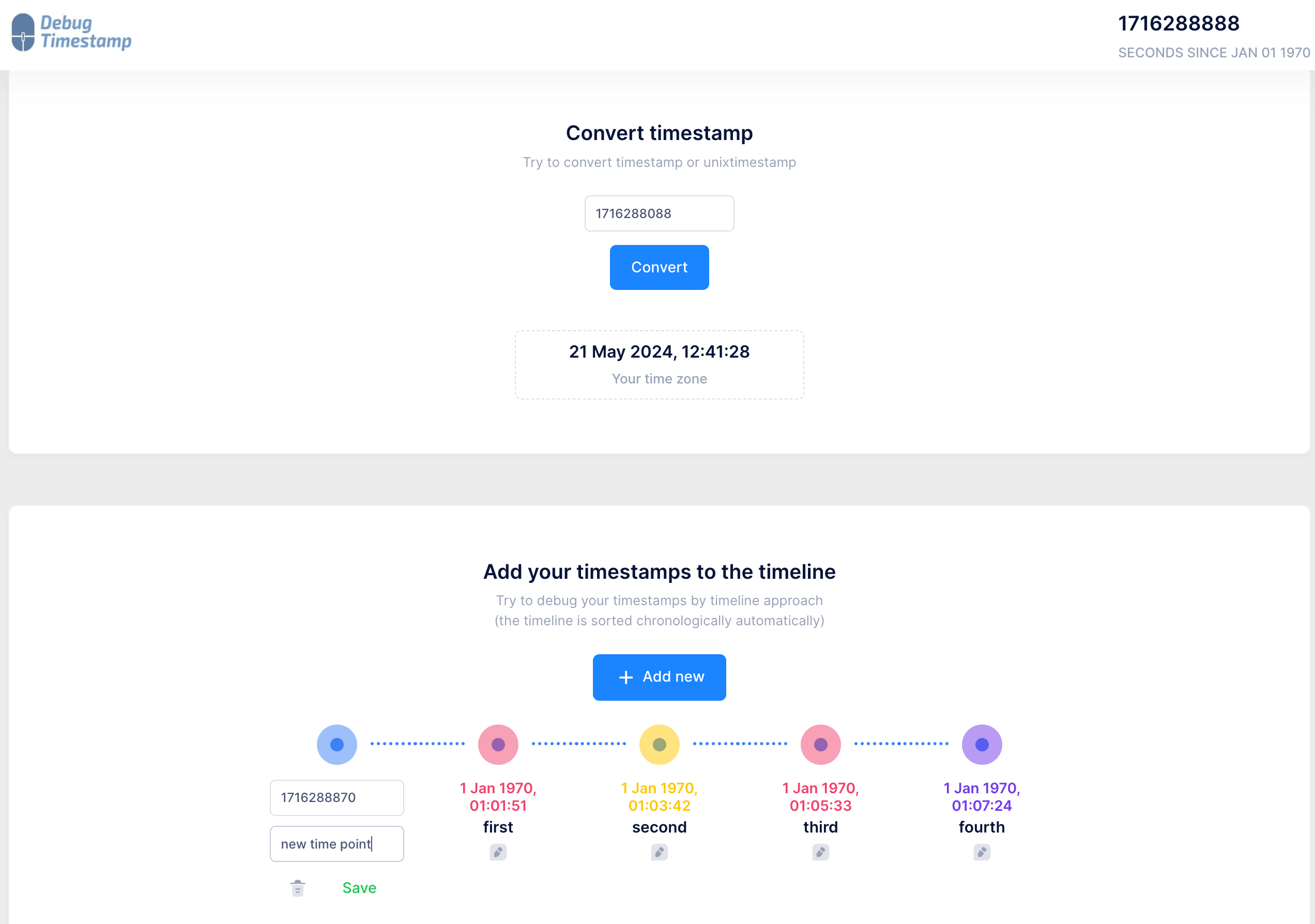 Média Horodatage de débogage 4