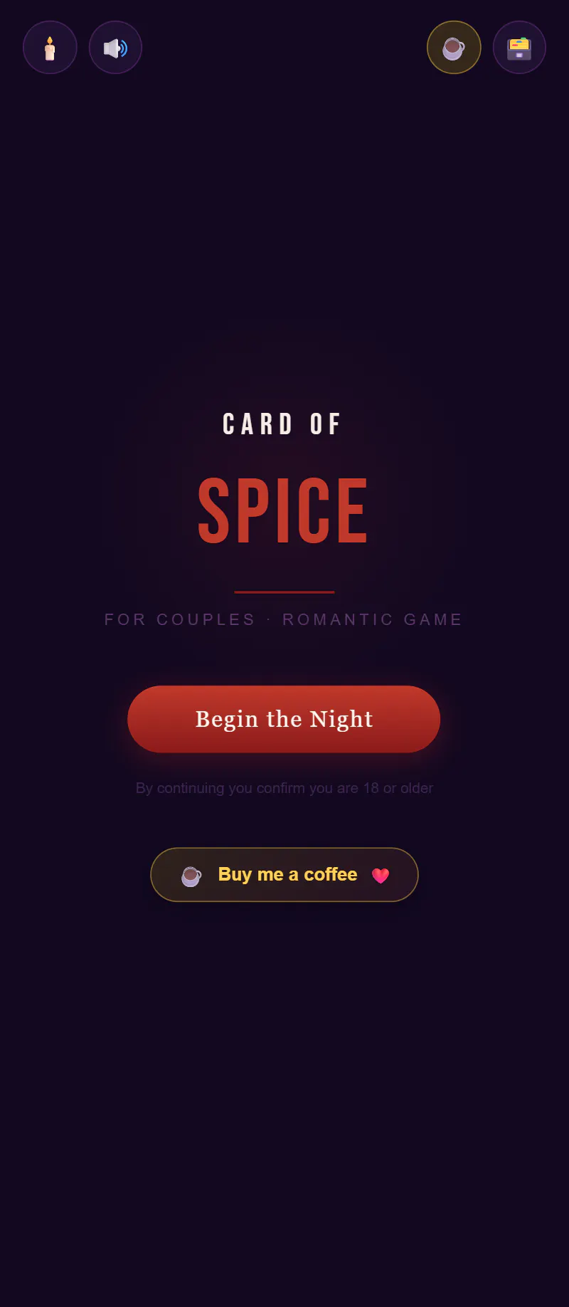 Cards of Spice - Adult Couples Card Game gallery image