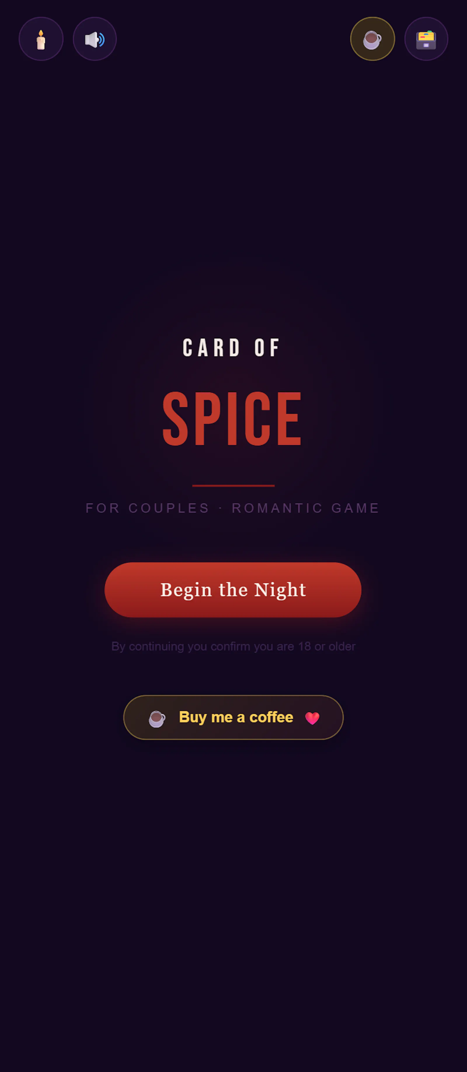 Cards of Spice - Adult Couples Card Game screenshot 2