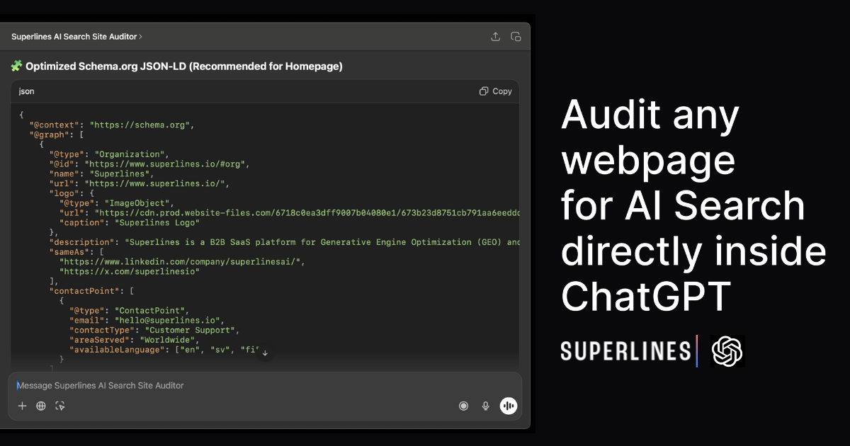 Superlines AI Search Auditor for ChatGPT gallery image