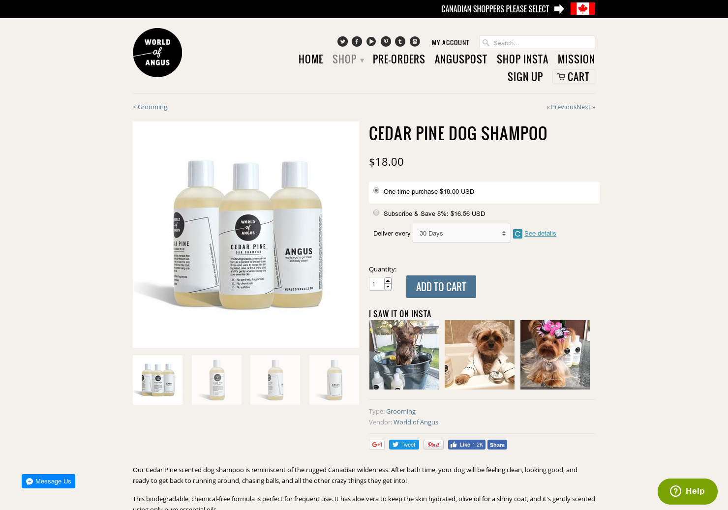 Cedar Pine Dog Shampoo