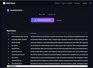 JSON to Excel Converter gallery image