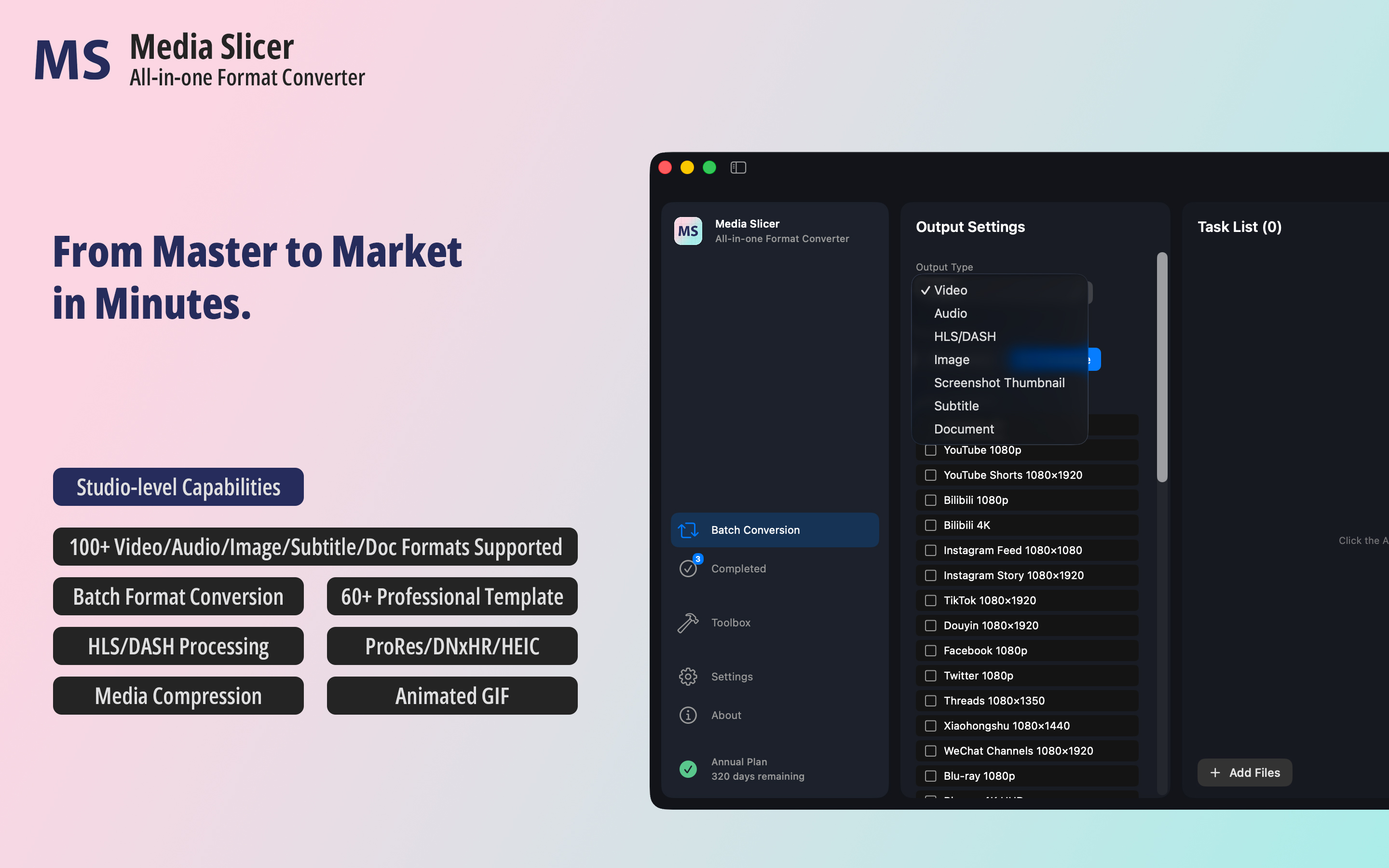 Media Slicer 3 - Screenshot 2 showing product features and functionality