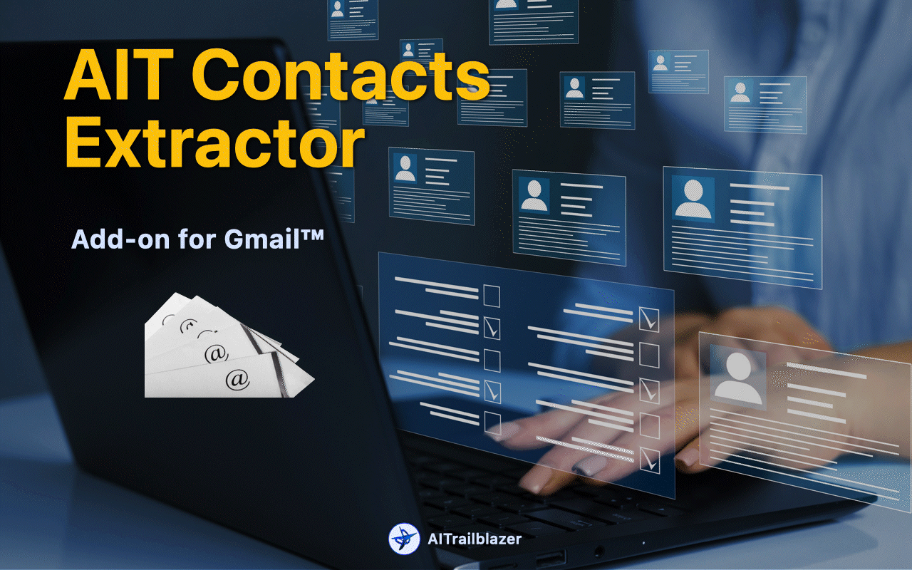 Gmail ™ için AIT Kontaks Extractor - E -posta mesajlarından iletişim bilgilerini toplamayı otomatikleştirin medya 1