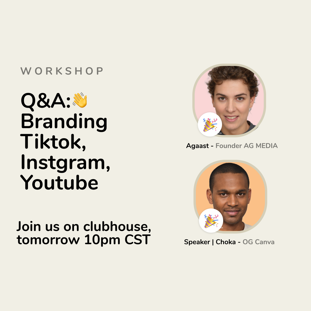 Clubhouse Event Promotion Templates gallery image