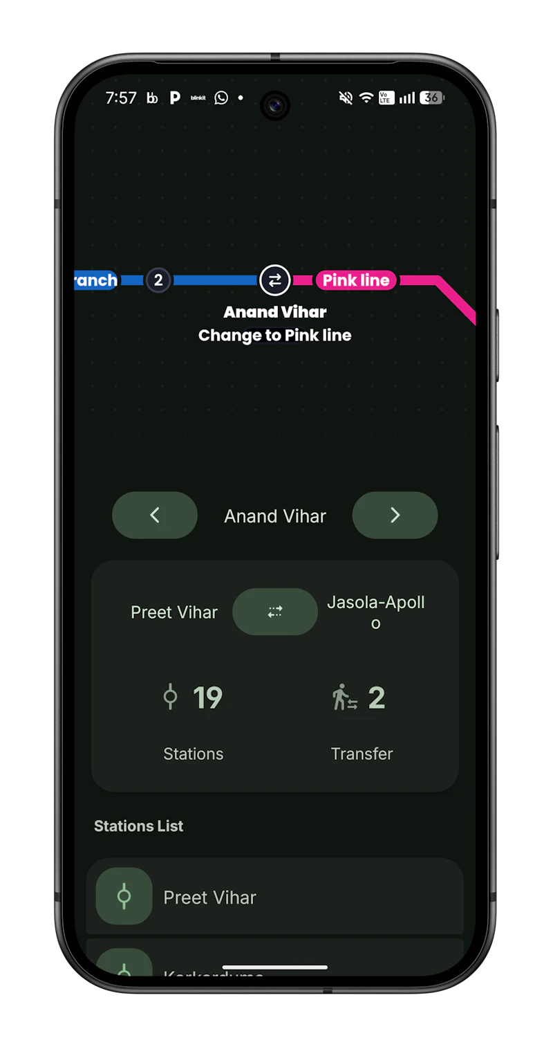 DetroGo - Delhi Metro Navigation screenshot 5