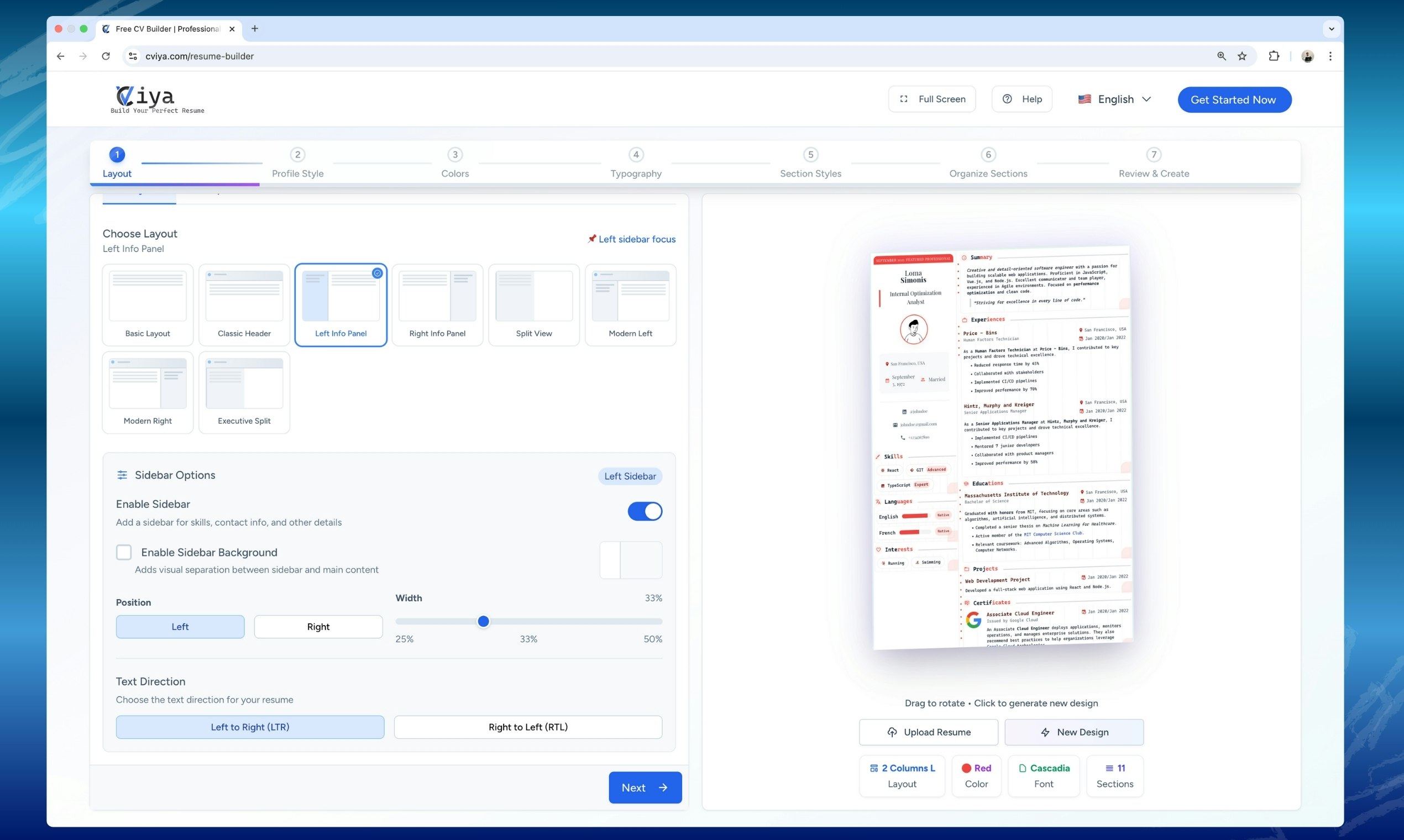 Média Cviya – Générateur de CV personnalisable gratuit - Le design reprend votre chemin : pas de limites, pas de filigranes, pas de ventes incitatives 3