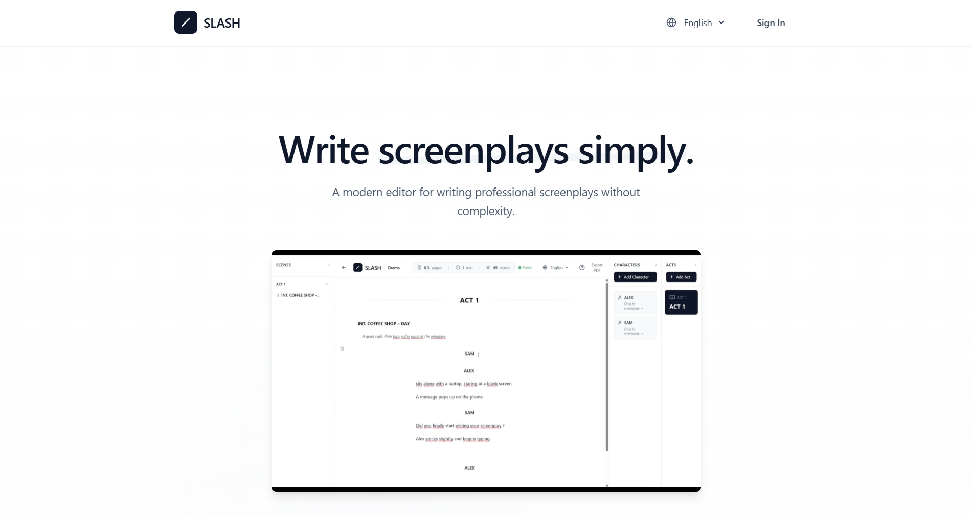 Slash - Main product screenshot demonstrating key features and user interface