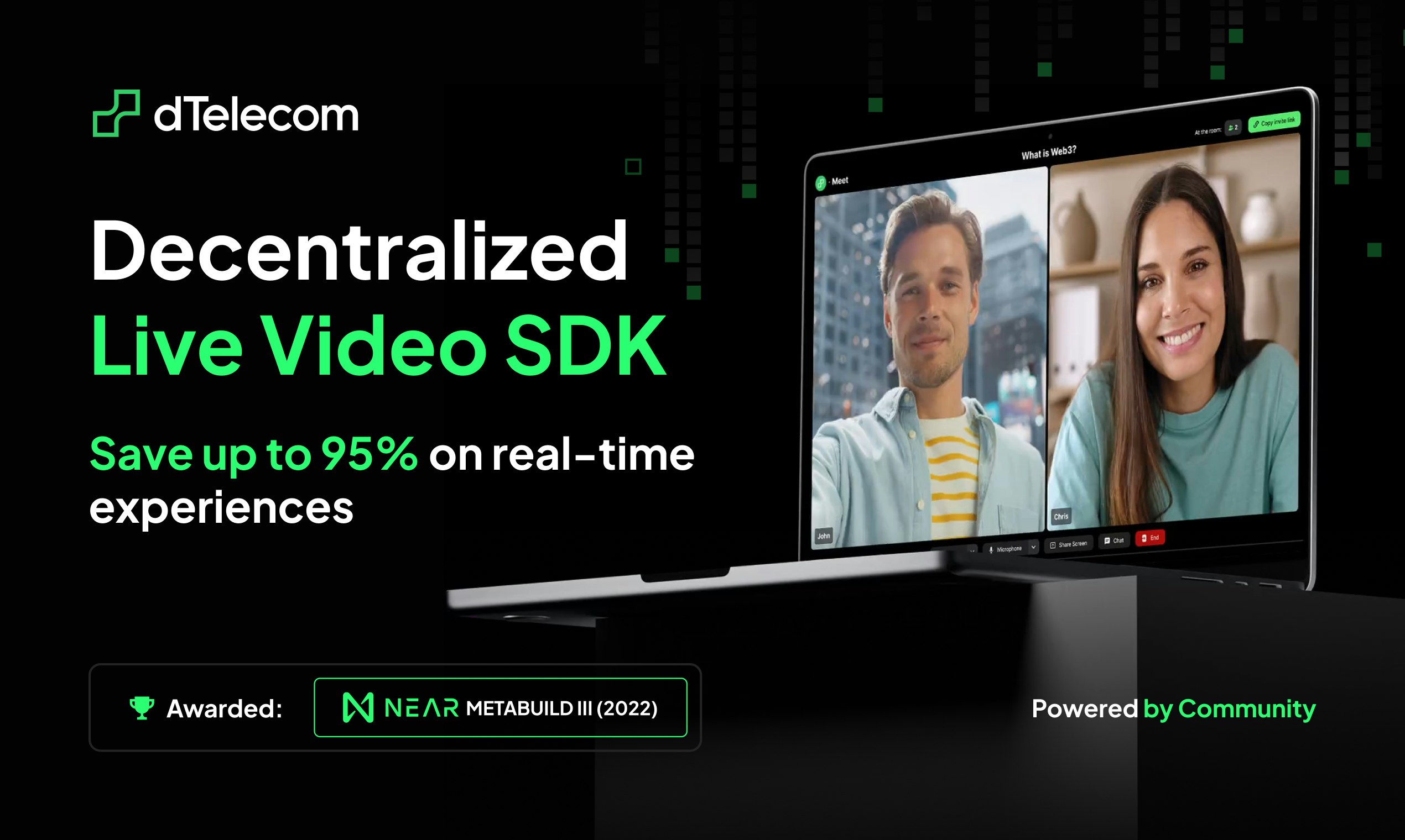 startuptile Decentralized Live Video SDK by dTelecom-Save up to 95% on real-time experiences. Community-powered