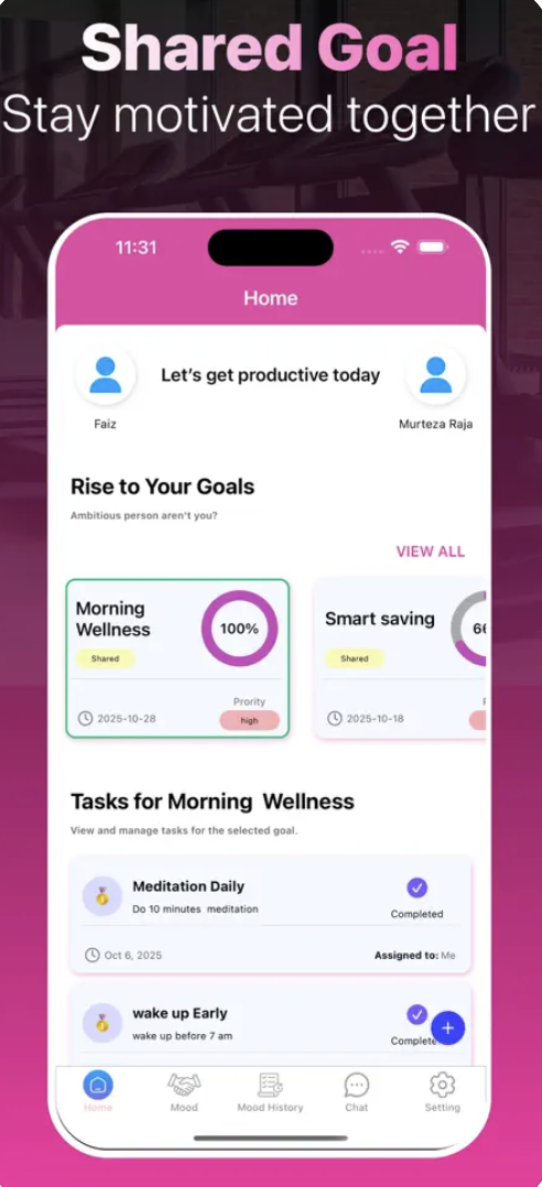 CoAim: Couples goal,Mood Track gallery image