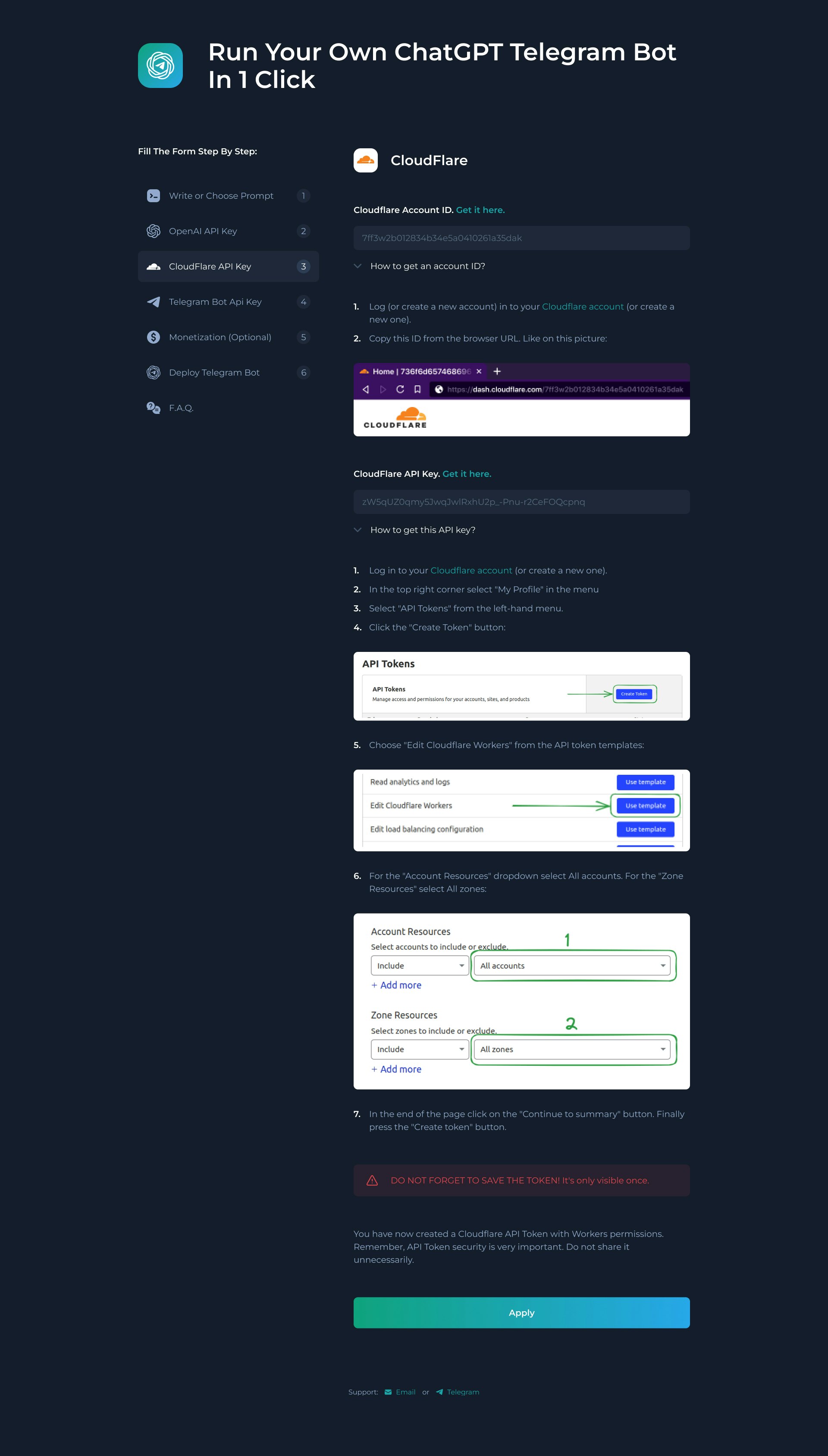 Interface de création de bot télégramme de chatgpt media 6