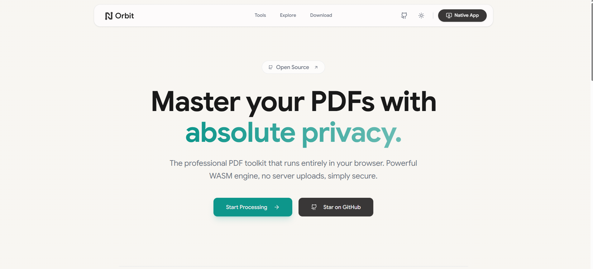 Orbit PDF - Main product screenshot demonstrating key features and user interface