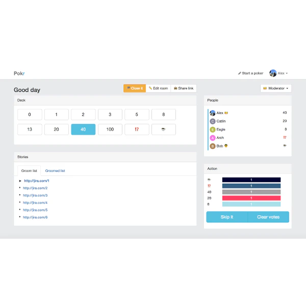 AgileMana - Online planning poker tool