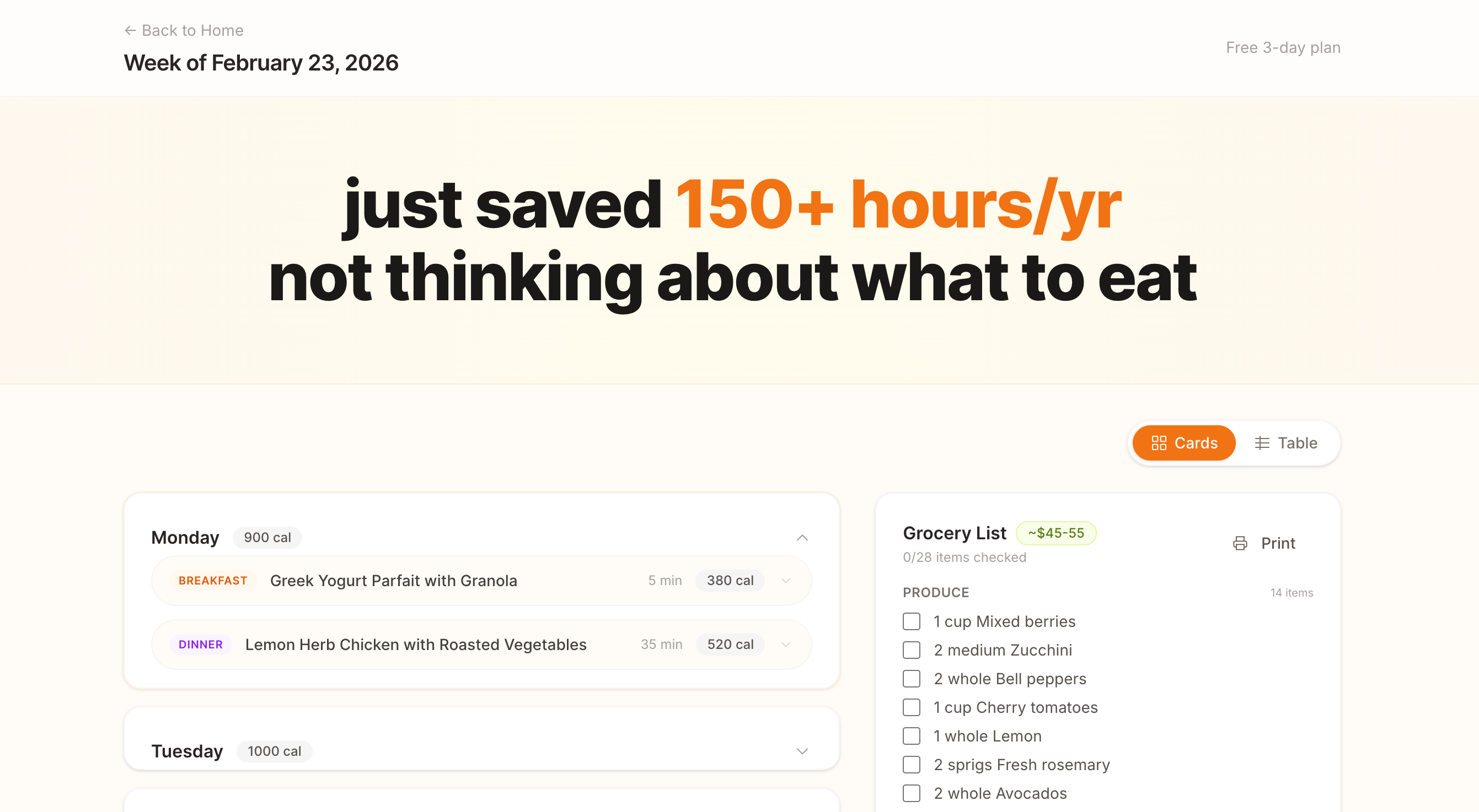 What's For Dinner - Screenshot 4 showing product features and functionality