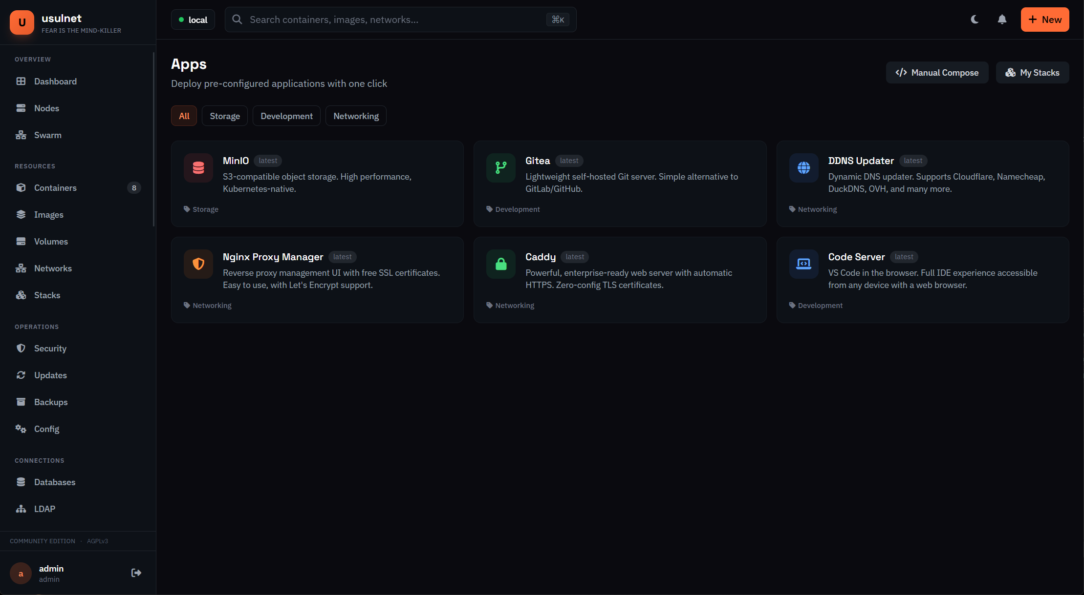 usulnet — DevOps & SysAdmins UI gallery image
