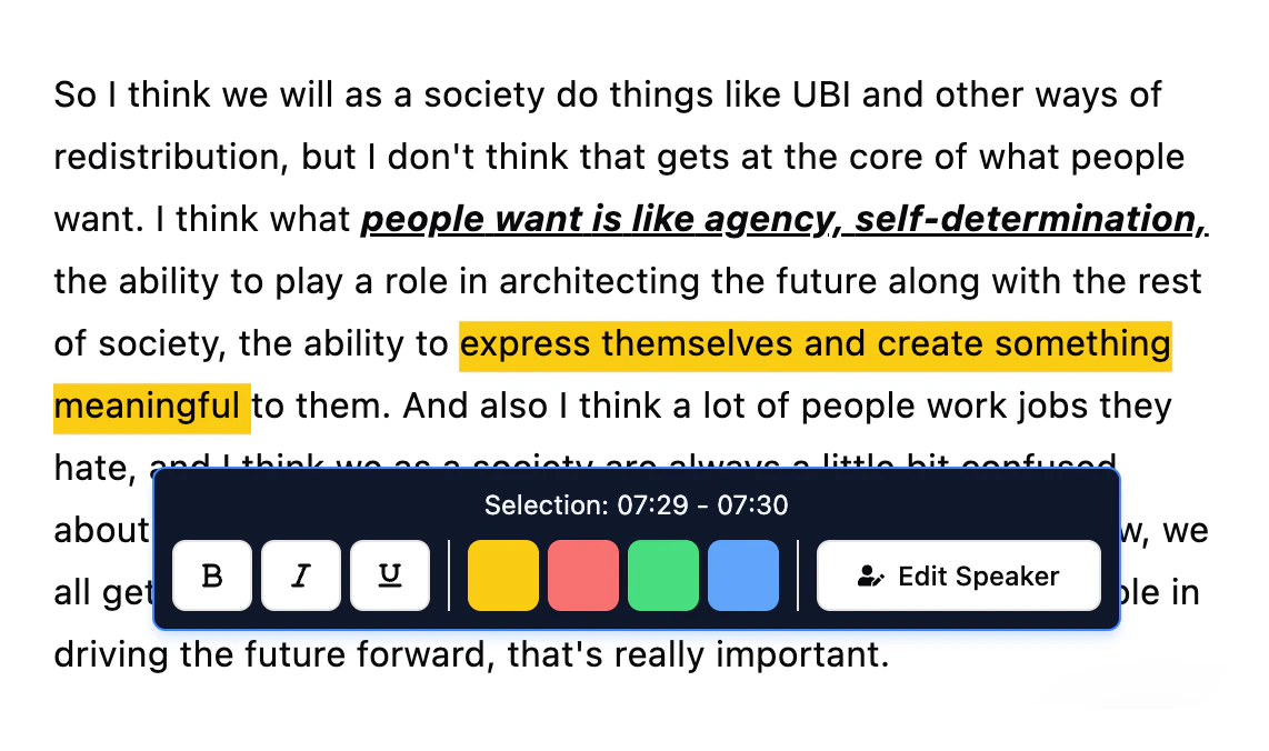 Transcript.Lol — screenshot 2 showing tool features and UI