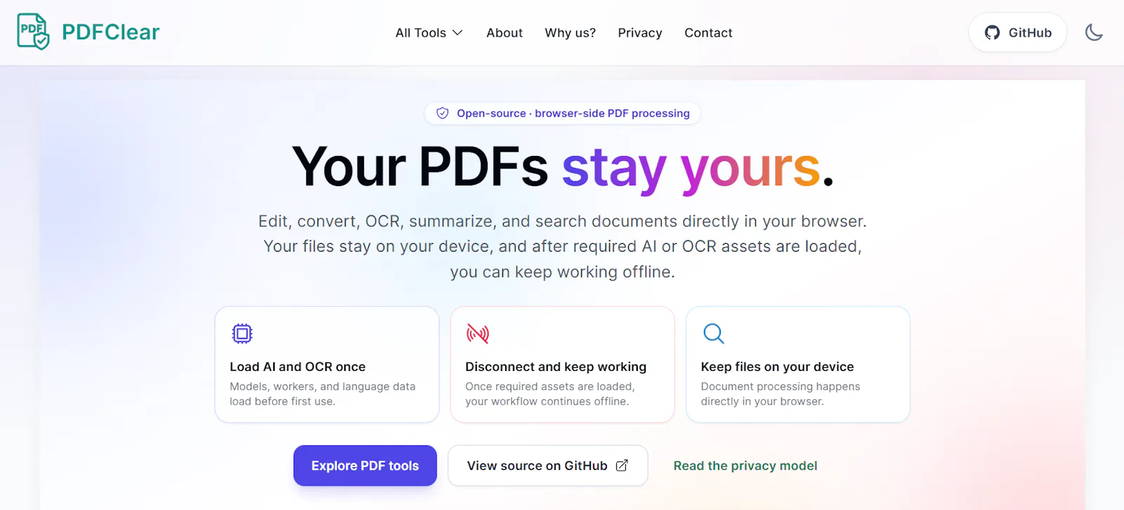 PDFClear screenshot 2