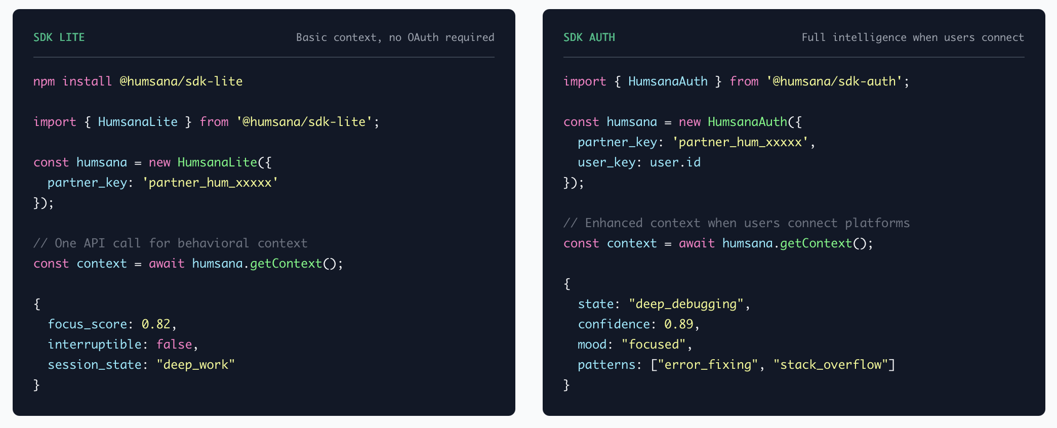 Humsana - Main product screenshot demonstrating key features and user interface