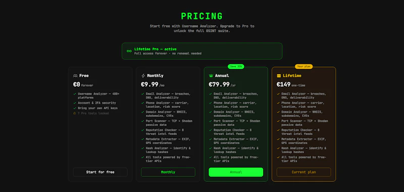 OSINT UI screenshot 5