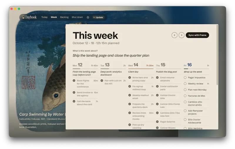 Daybook screenshot 6