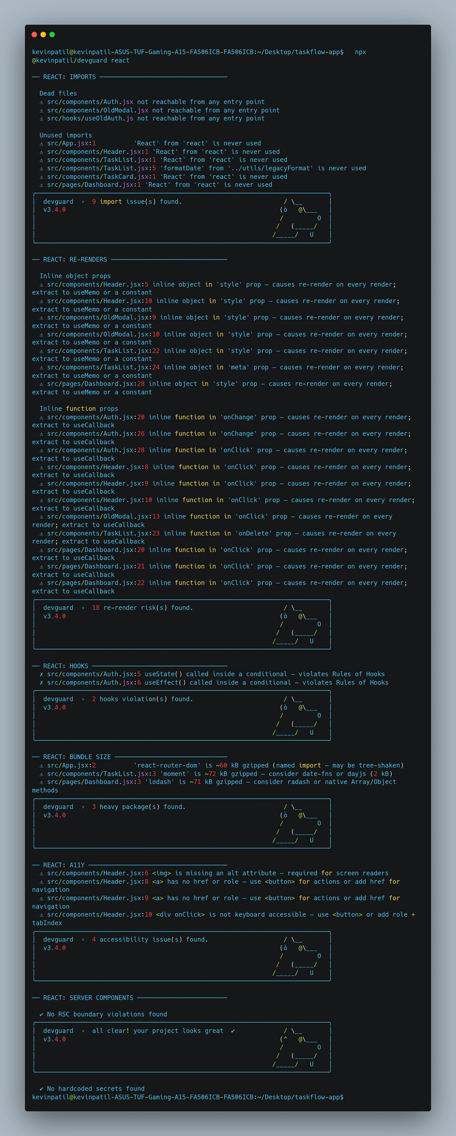 devguard screenshot 1