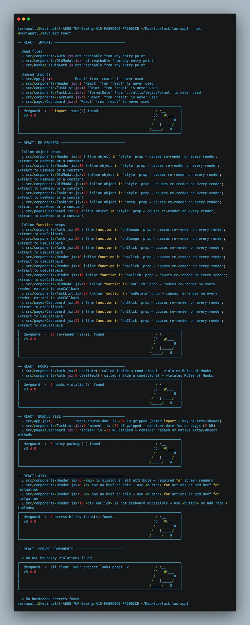devguard screenshot 1