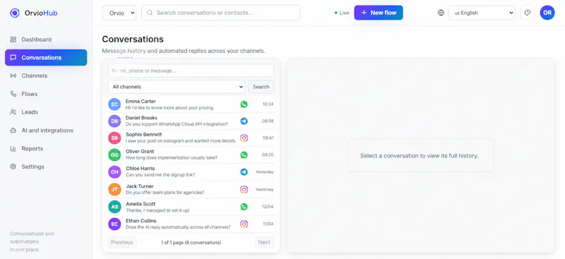 OrvioHub screenshot 2