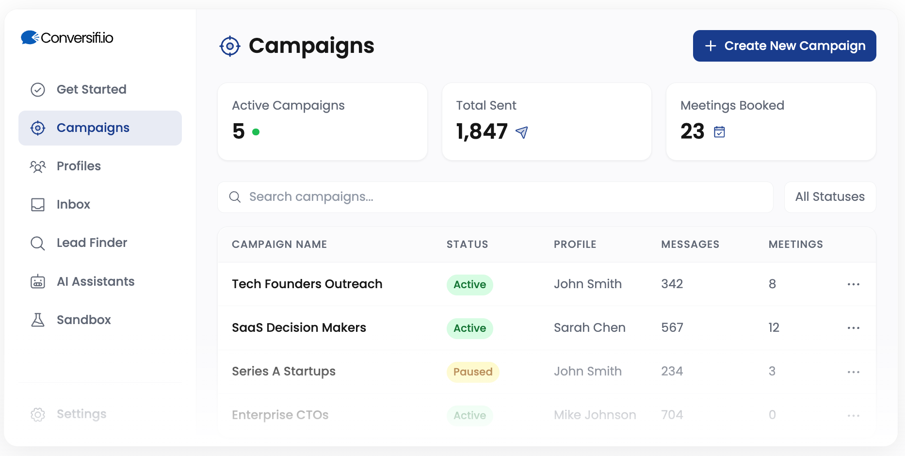 Conversifi - Main product screenshot demonstrating key features and user interface
