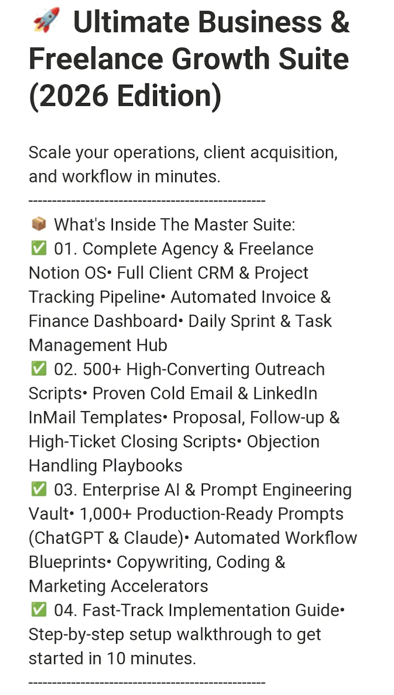 Ultimate Business and Freelance Growth  screenshot 1