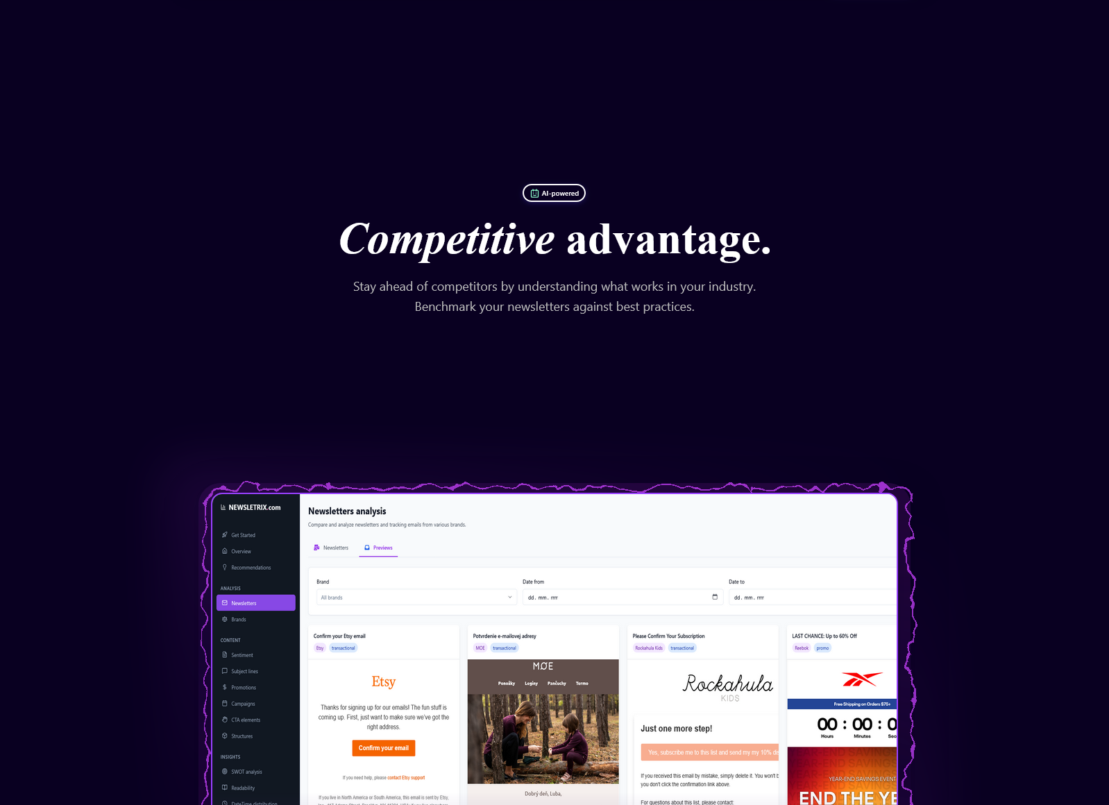 Newsletrix - Screenshot 2 showing product features and functionality