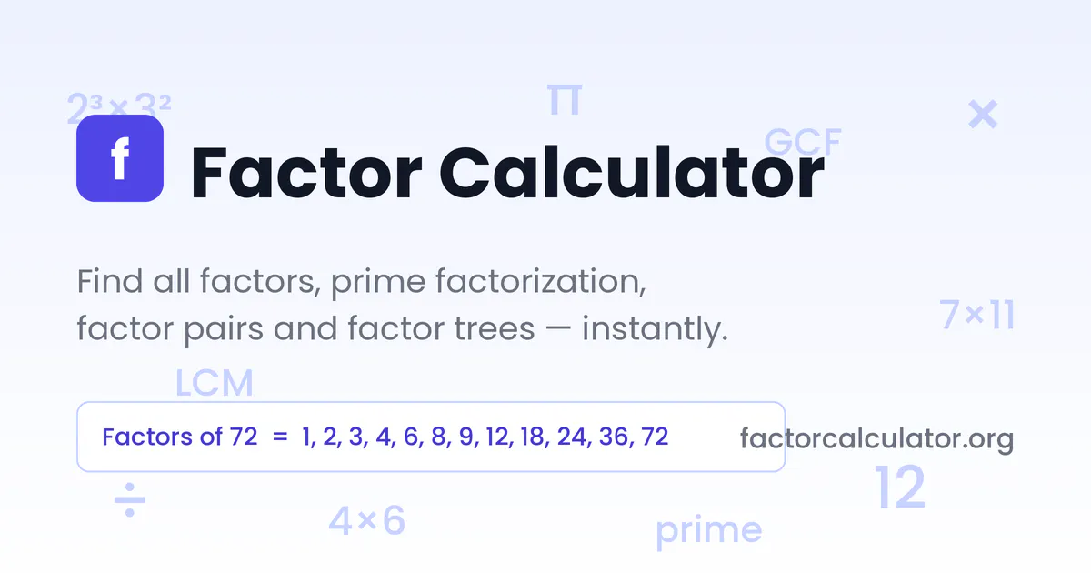 FactorCalculator gallery image