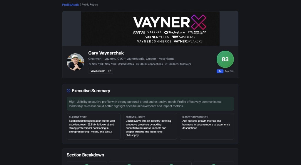 ProfileAudit - Screenshot 2 showing product features and functionality
