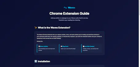 Waves - Chrome extension gallery image